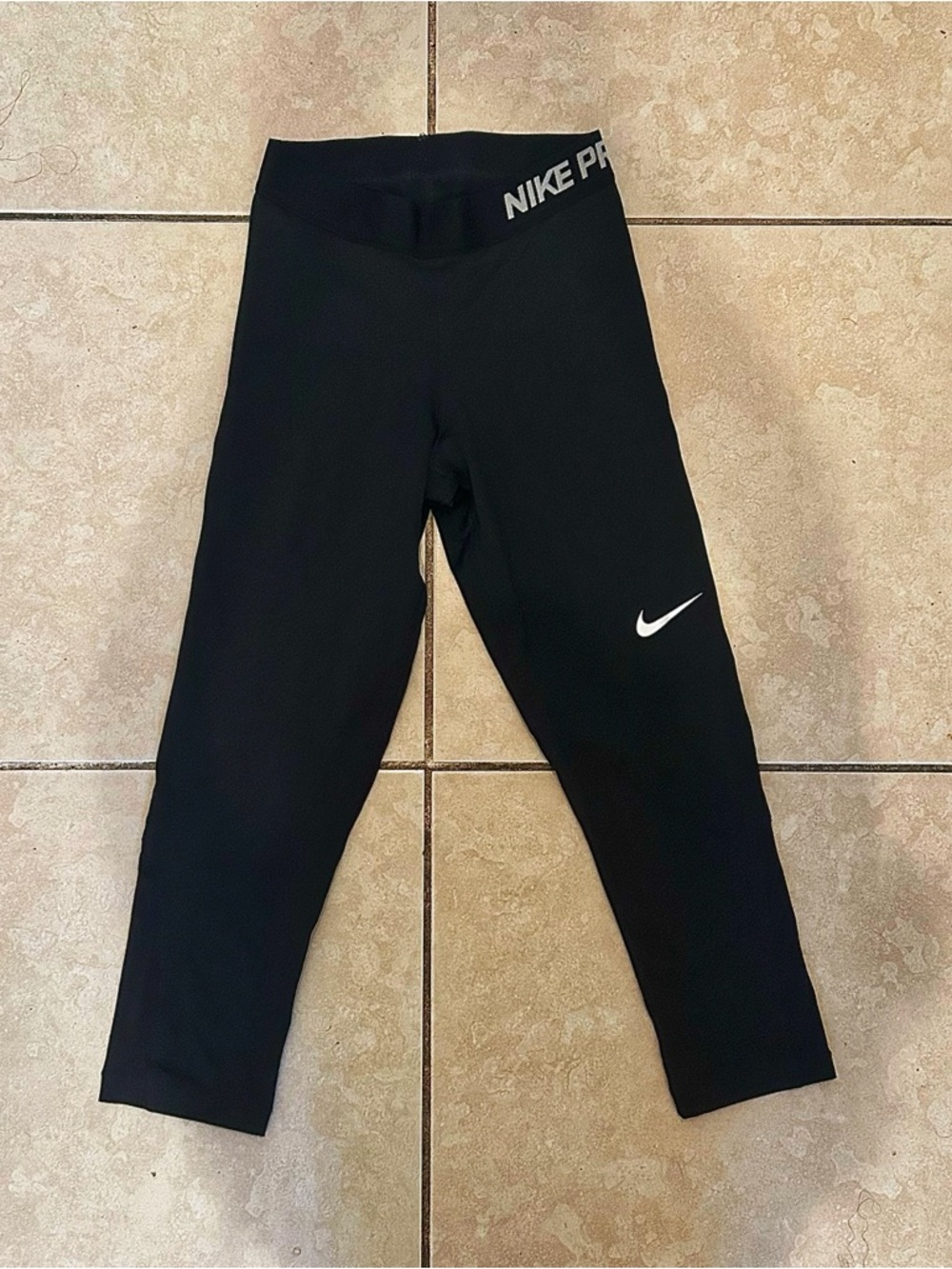 Nike Kids Performance Leggings with White Swoosh